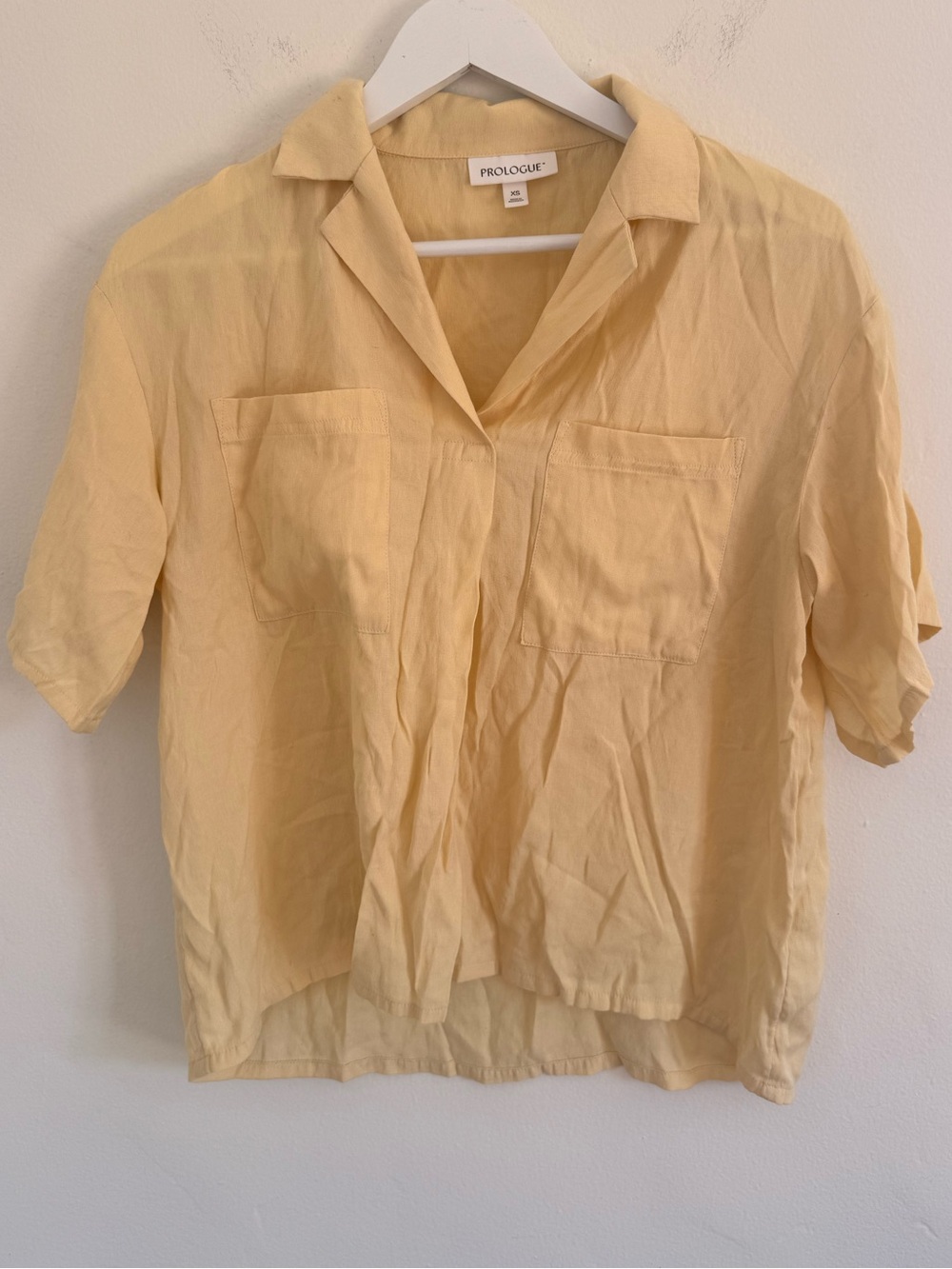 Prologue Short-Sleeve Shirt in Soft Yellow